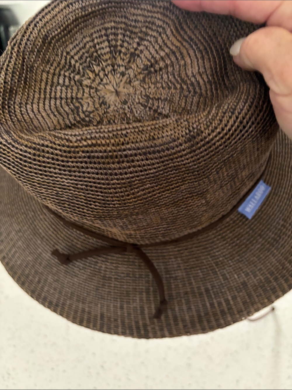 Brown Woven Fedora Hat - Picture 4 of 6
